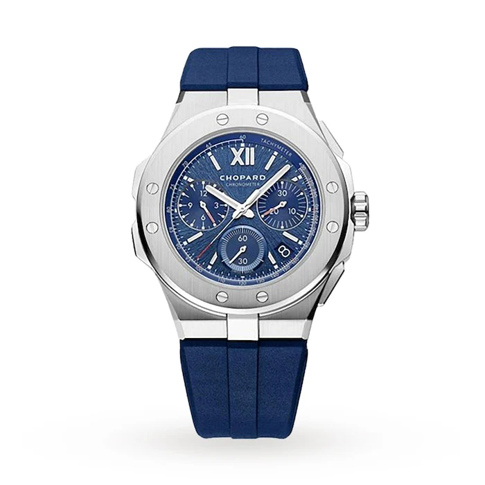 Chopard Elegance Automatic 44mm Men’s Watch with Blue Material Dial, Stainless Steel Case, 100m Water Resistant / 298609-3003