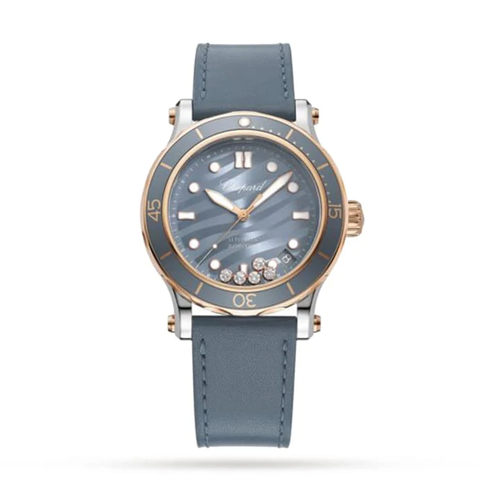 Chopard Happy Ocean 40mm, Automatic, Ethical Rose Gold, Stainless Steel, Diamonds Luxury Watch 278587-6001