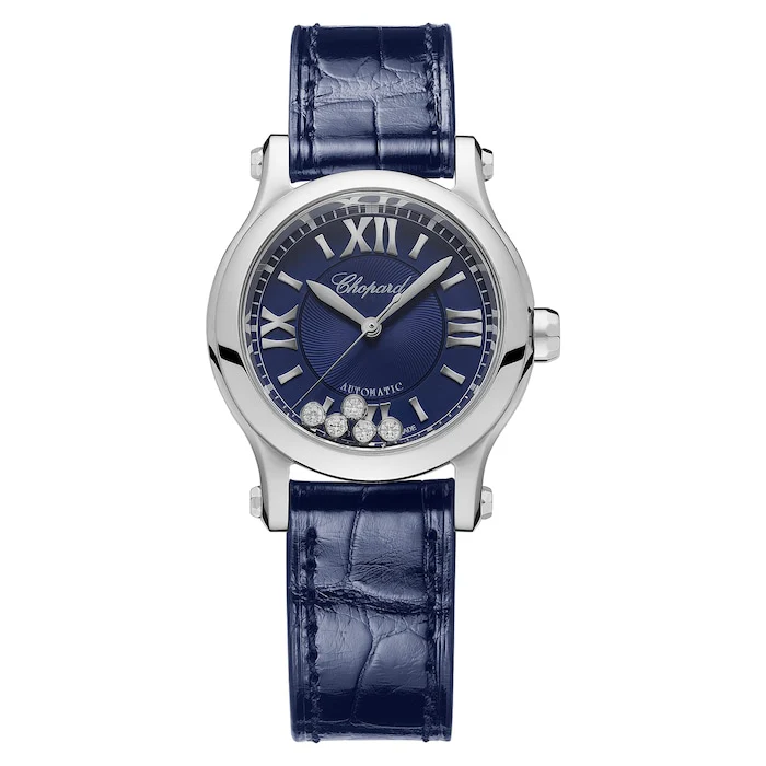 Chopard Happy Sport 30mm Ladies Watch Blue Luxury Watch Swiss Made High Precision Movement 278573-3016