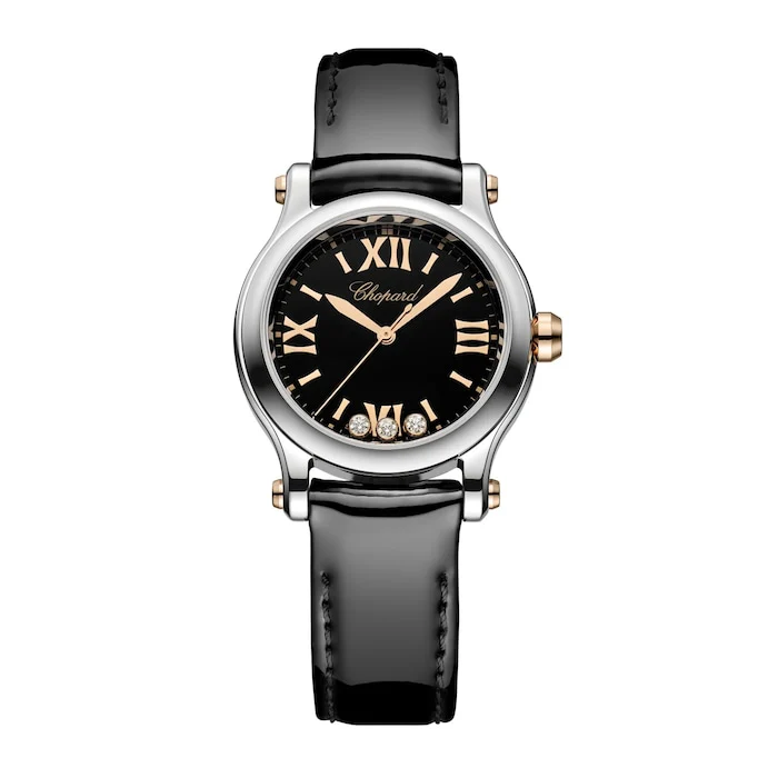 Chopard Happy Sport 30mm Quartz Ladies Watch Black Luxury Watch Swiss Made High Precision Movement 278590-6015