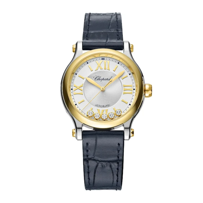 Chopard Happy Sport 33mm, Automatic, Ethical Yellow Gold, Lucent Steelâ„¢, Diamonds Luxury Watch 278608-4001