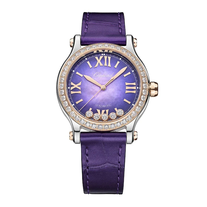 Chopard Happy Sport Purple Ladies Watch Luxury Watch Swiss Made High Precision Movement 278608-6012