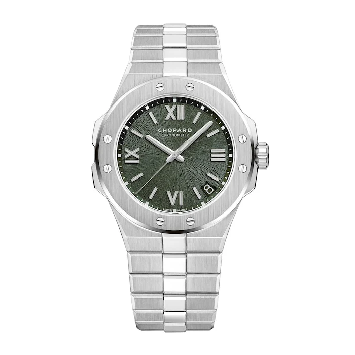 Chopard Sport Automatic 41mm Men’s Watch with Green Material Dial, Stainless Steel Case & Bracelet, 100m Water Resistant / 298600-3014