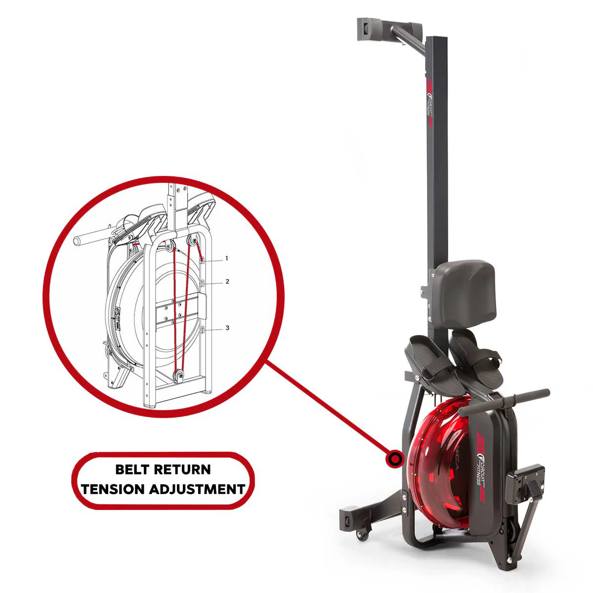 Circuit Fitness Water Rowing Machine - Image 6