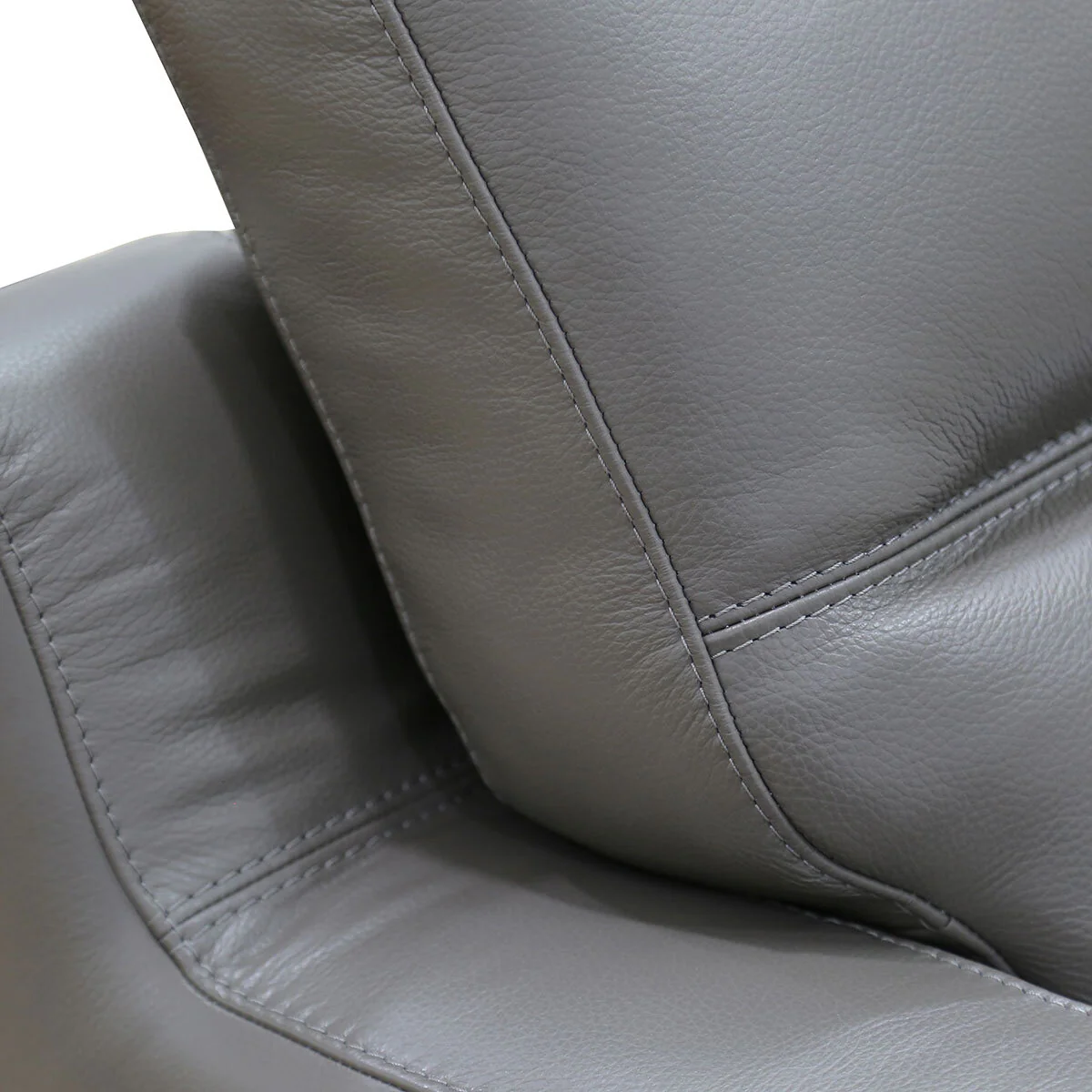 Colby Dark Grey Leather Armchair with Power Footrest - Image 4