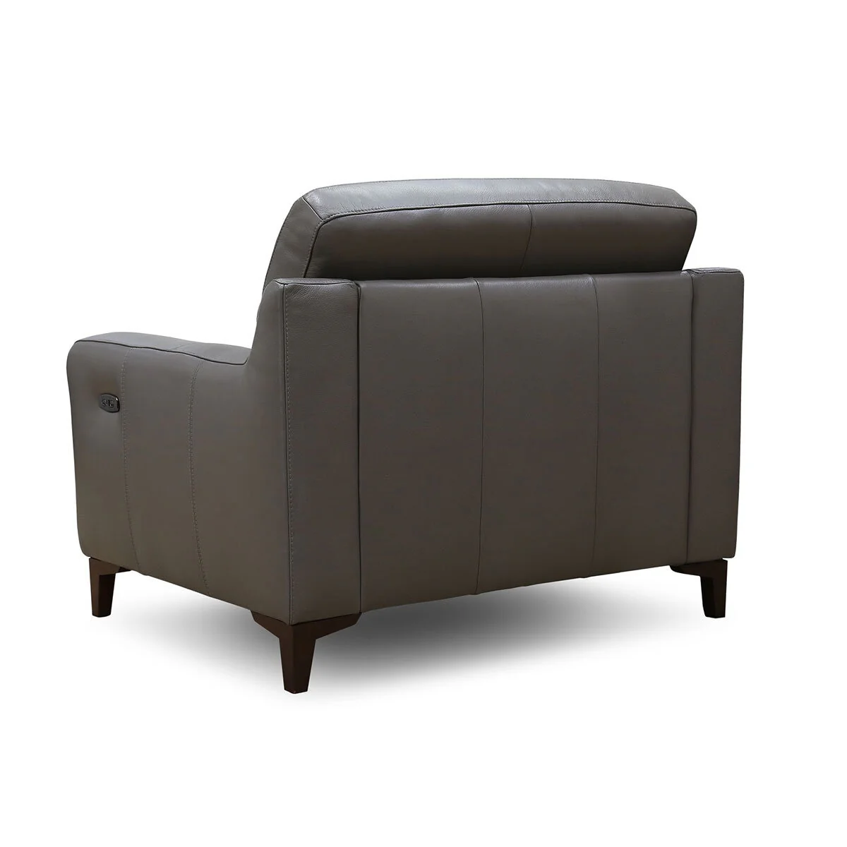 Colby Dark Grey Leather Armchair with Power Footrest - Image 7