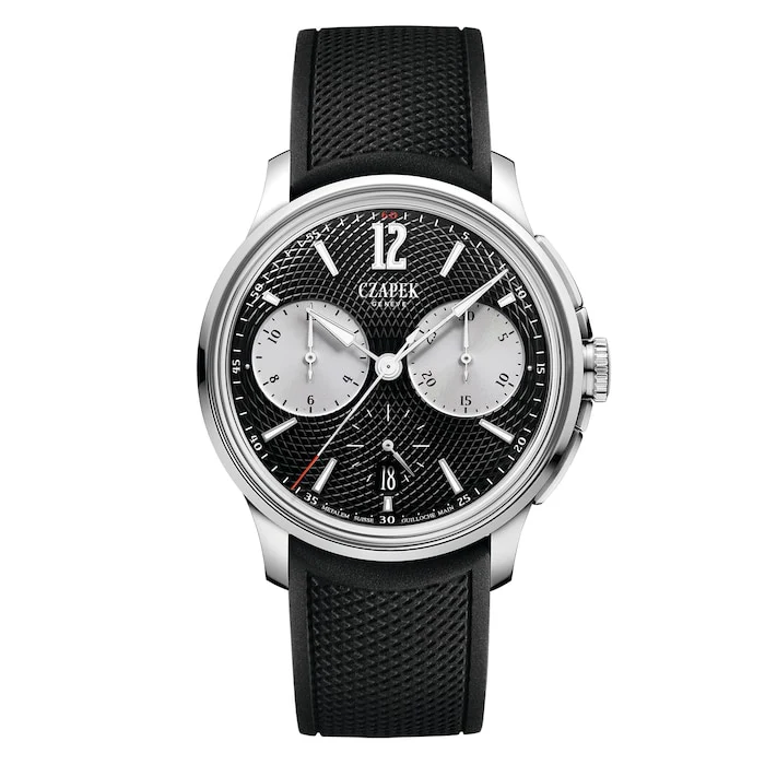 Czapek Automatic Men’s Watch with Black Material Dial, Stainless Steel Case, 50m Water Resistant / FdC Dione & Rhea