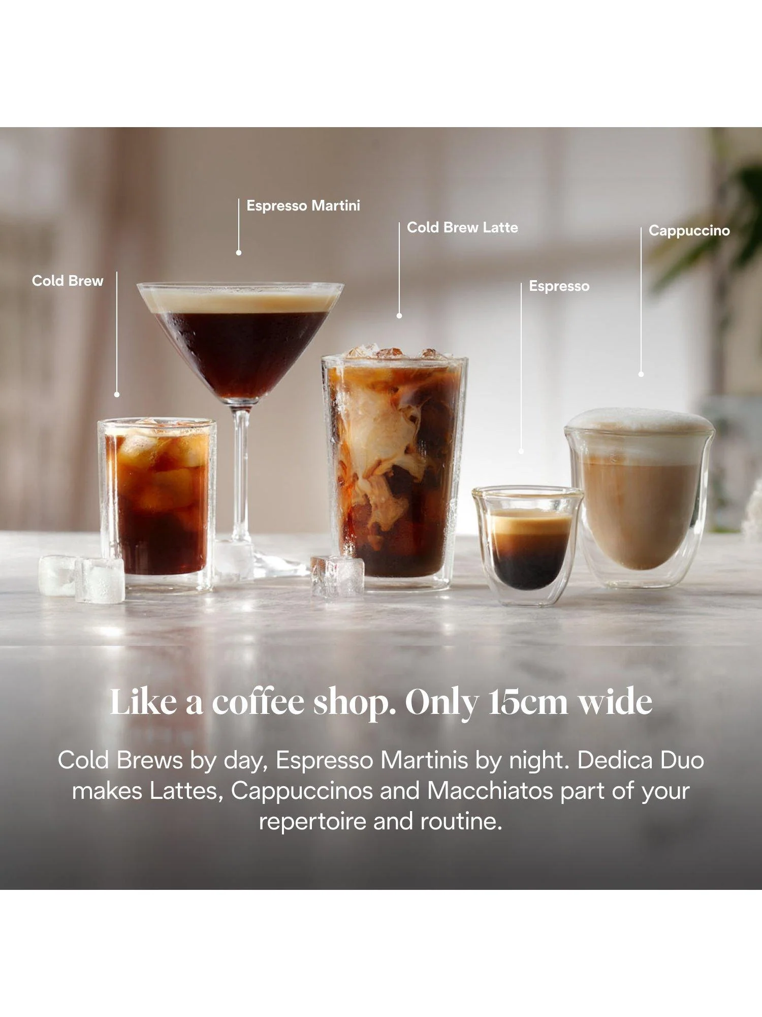 De'Longhi Dedica Duo EC890 Espresso Coffee Machine, Metal - Image 4