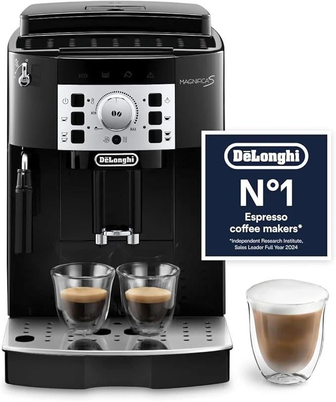 De'Longhi Magnifica S, Automatic Bean to Cup Coffee Machine, Espresso and Cappuccino Maker, ECAM22.110.B, Black - Image 3
