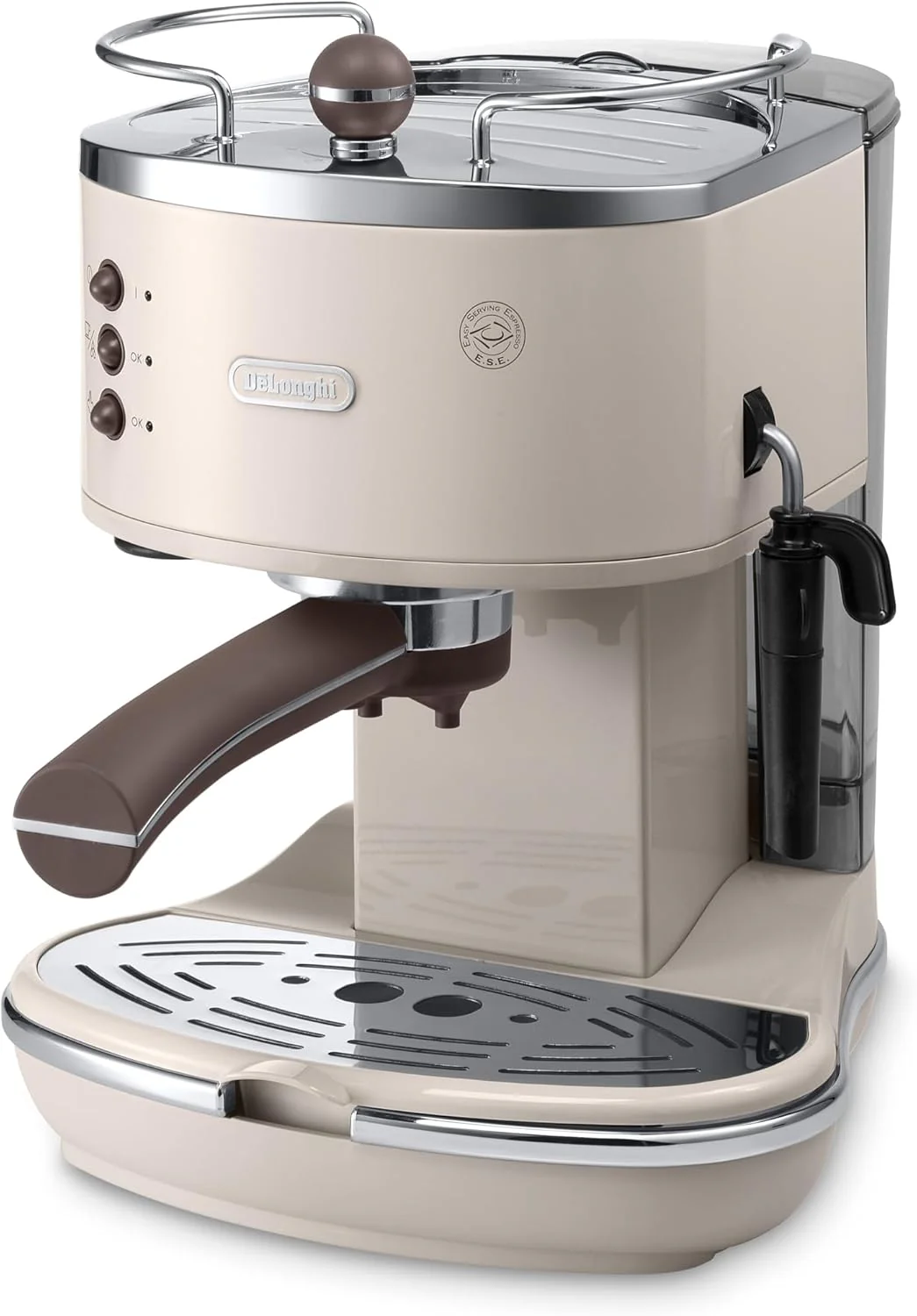 De'Longhi Vintage Icona Traditional Barista Pump Espresso Machine, Coffee and Cappuccino Maker, ECOV311BG, 1.4 liters, Cream - Image 3