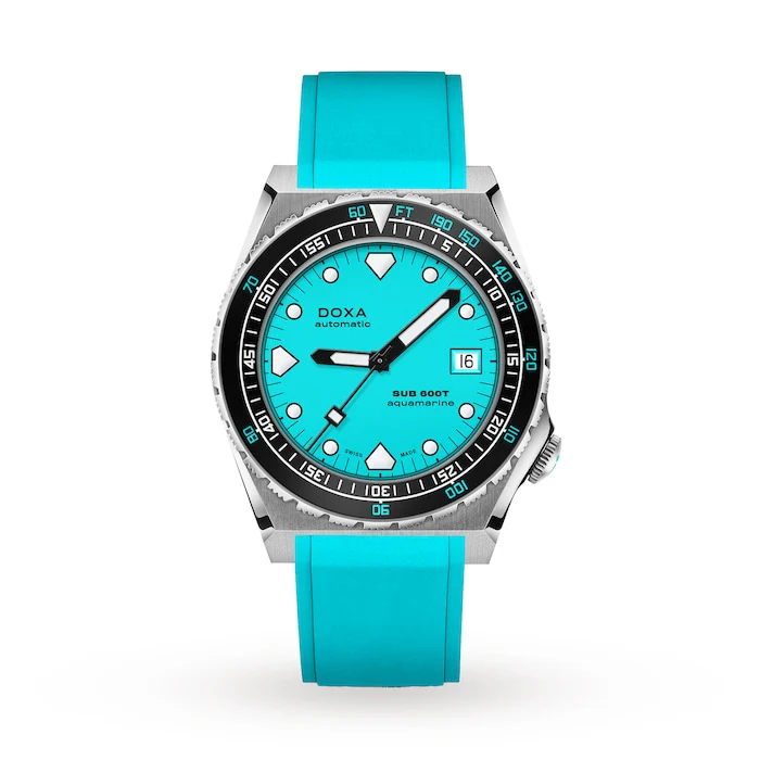 DOXA Automatic 40mm Men’s Watch with Blue Material Dial, Stainless Steel Case, 600m Water Resistant / 861.10.241.25
