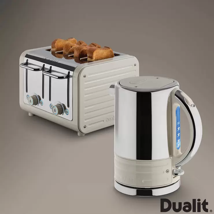 Dualit Architect Kettle and Toaster Set in Oyster White - Image 3
