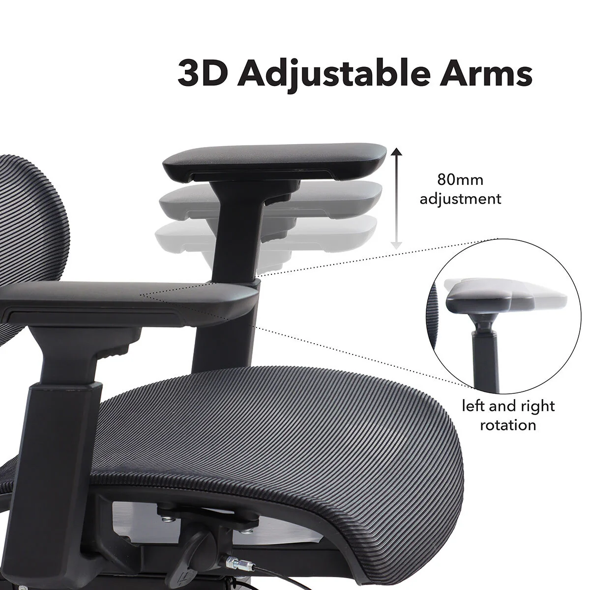 Elise Mesh Operator Chair with Adjustable Headrest - Image 7
