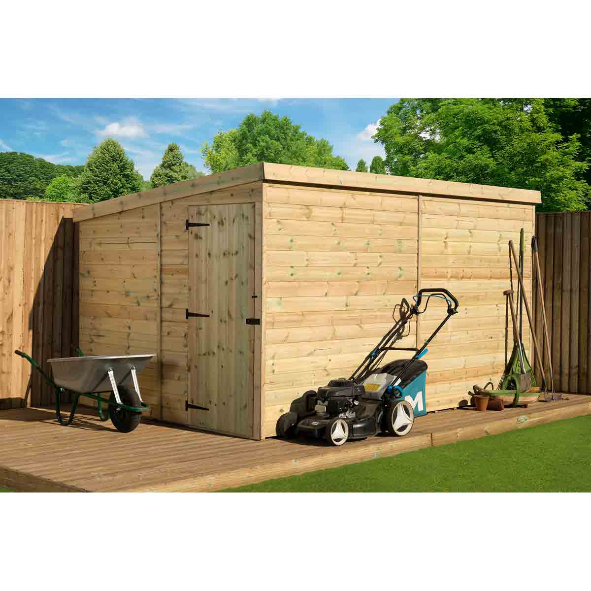 Empire 2000 Pent 14x7ft Wooden Garden Shed Door Le Side Panel - Image 2