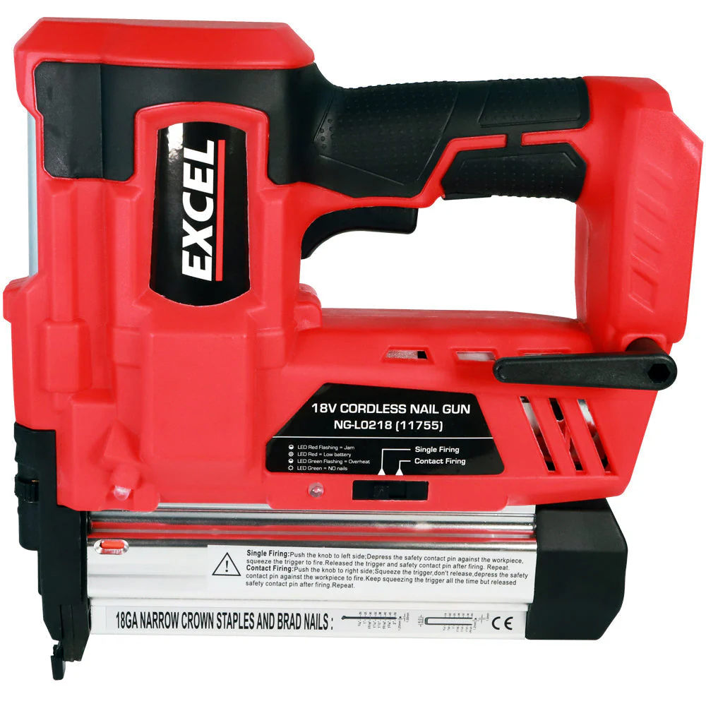 Excel 18V Cordless Second Fix Nailer (Battery & Charger Not Included)