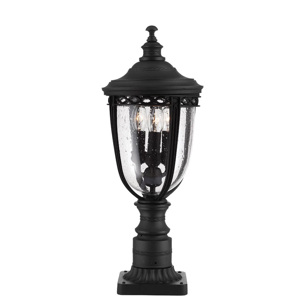 Feiss English Bridle Three Light Medium Pedestal Lantern - Image 3