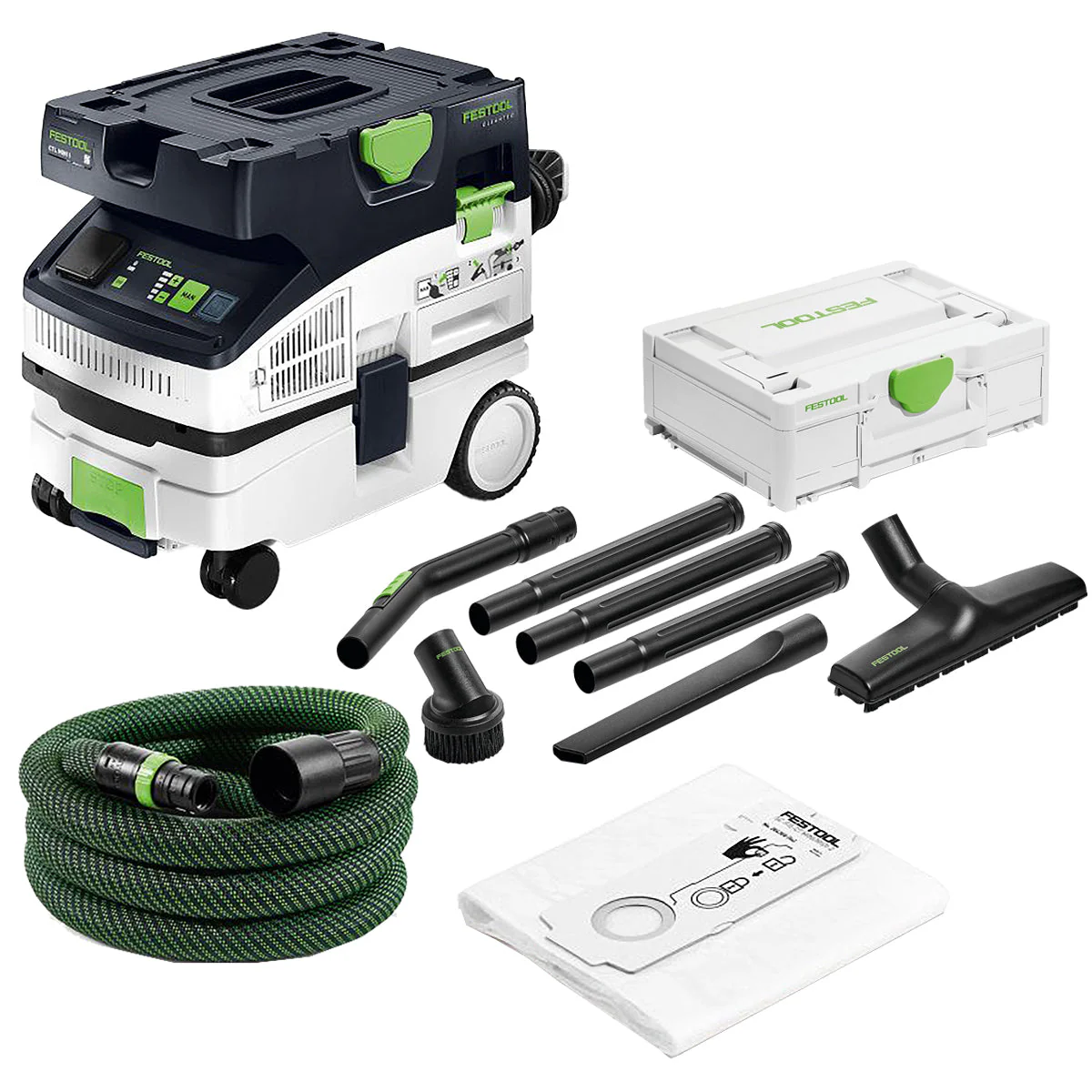 Festool CTL MINI I 230V GB Mobile Dust Extractor CLEANTEC - 578315 With Compact Cleaning Set 577257