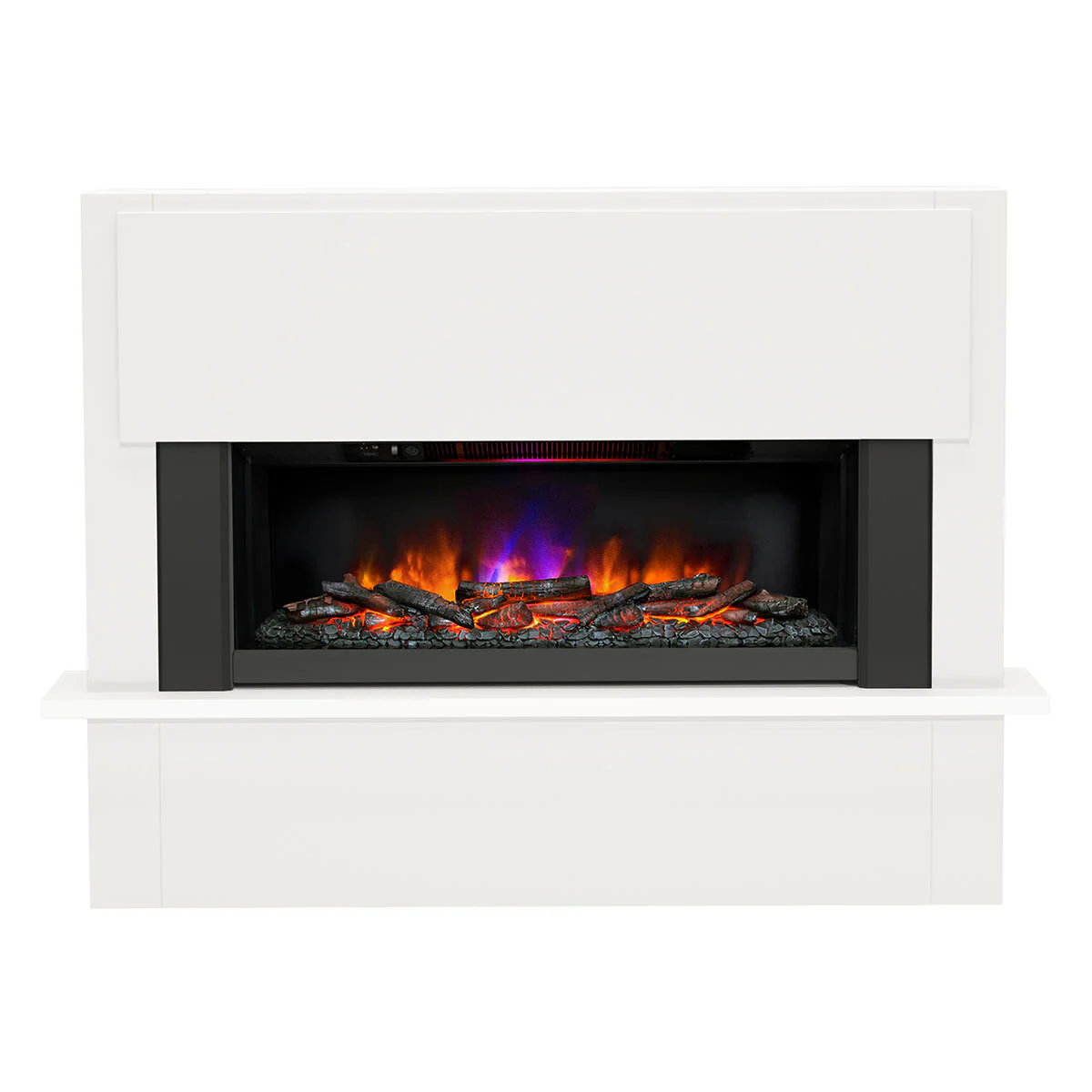 Flare Fairview Electric Fireplace Suite in White, 2kW - Image 3
