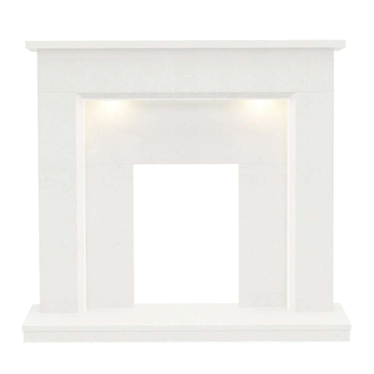 Flare Madalyn Electric Marble Fireplace Suite in White, 2kW - Image 3