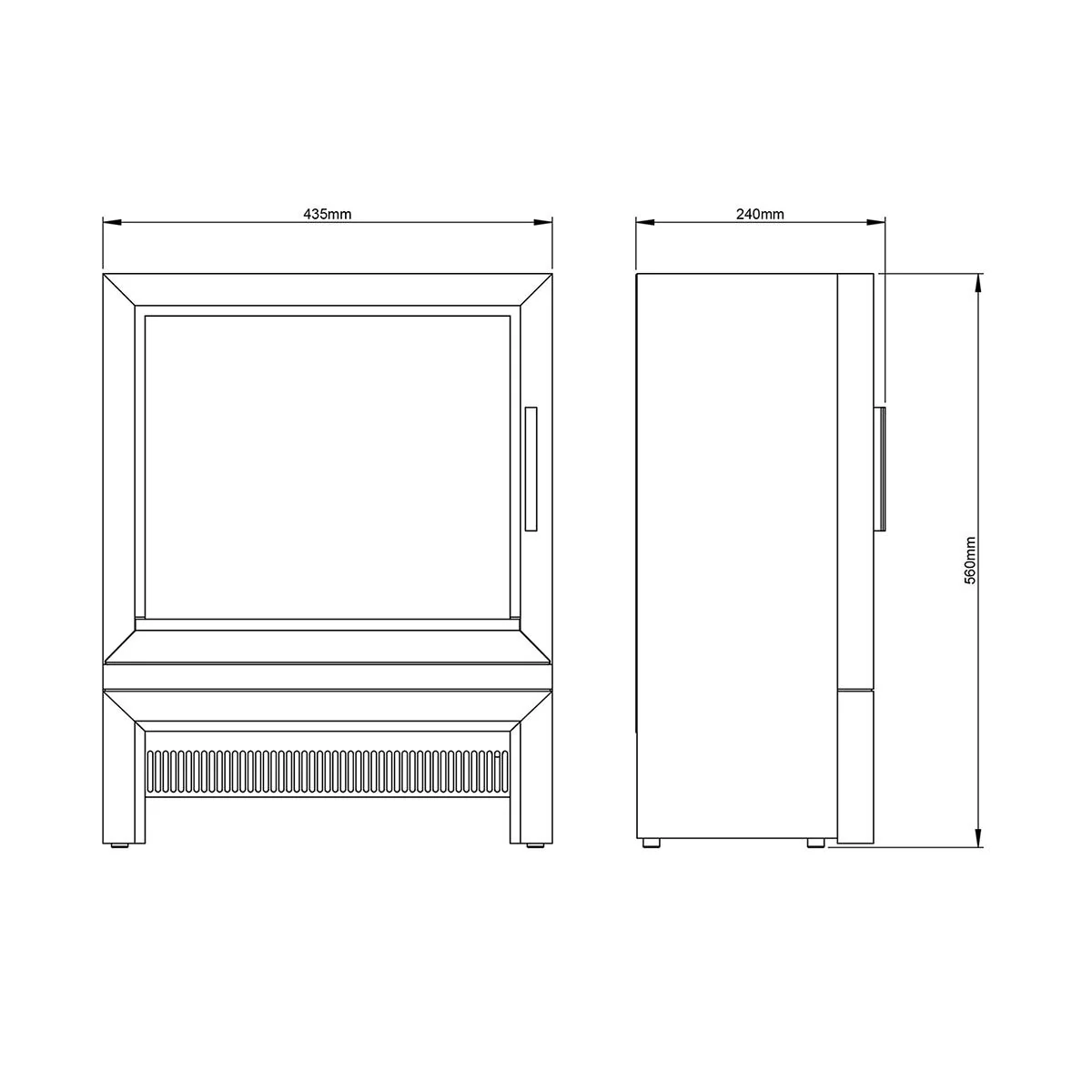 Flare Qube Electric Stove in Black, 2kW - Image 2
