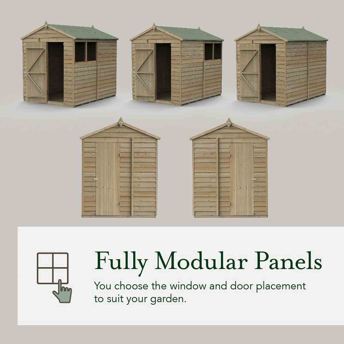 Forest Garden 4LIFE Pent Shed 7x5 - Single Door - 2 Windows - Image 6