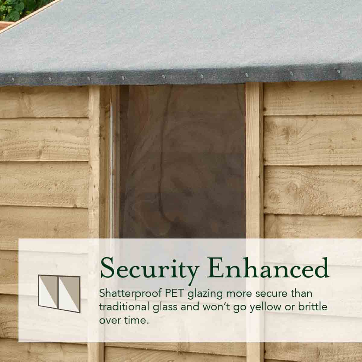 Forest Garden 4LIFE Pent Shed 7x5 - Single Door - 2 Windows - Image 8