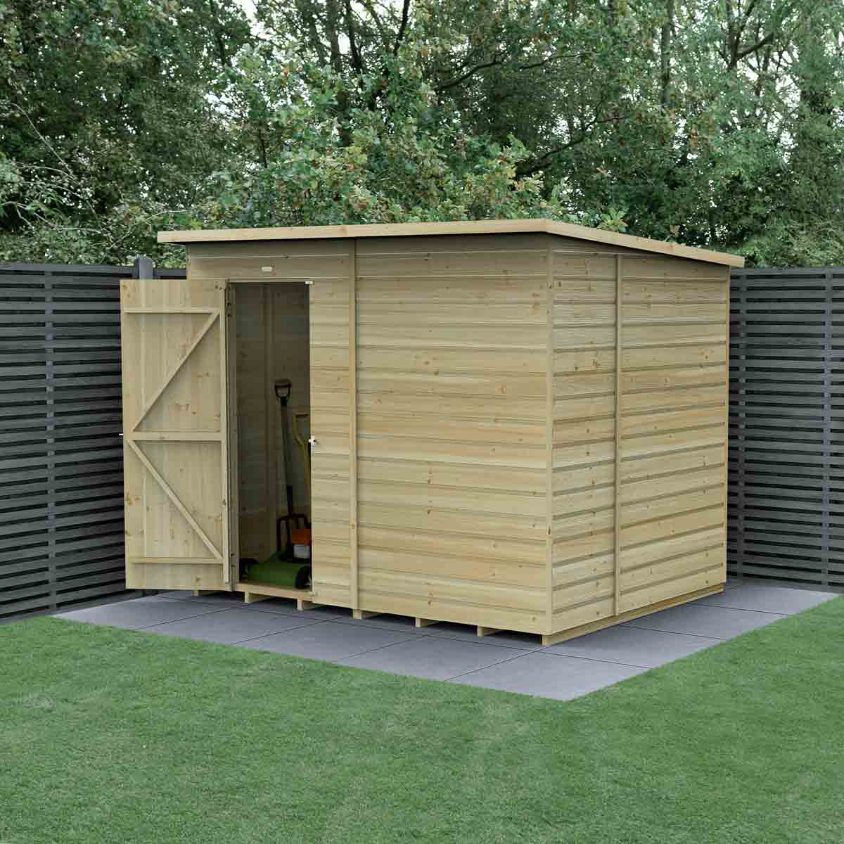 Forest Garden Beckwood 8x6 Pent Shed - No Windows - Image 2
