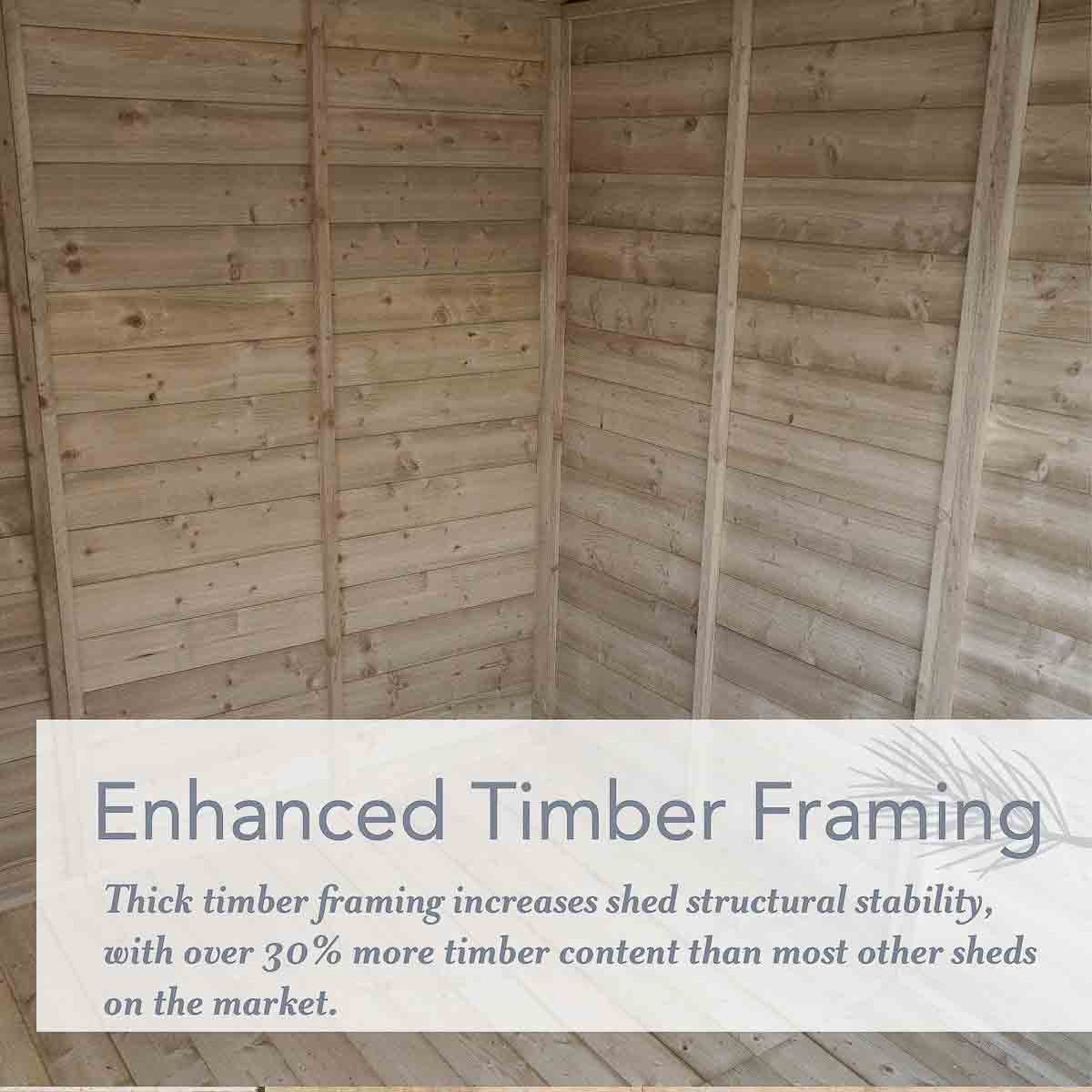 Forest Garden Beckwood 8x6 Pent Shed - No Windows - Image 8