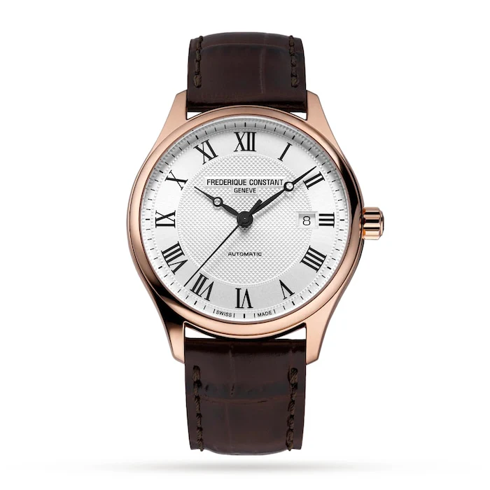 Frederique Constant Automatic 40mm Men’s Watch with White Material Dial, Stainless Steel Case, 50m Water Resistant / FC-303MC5B4