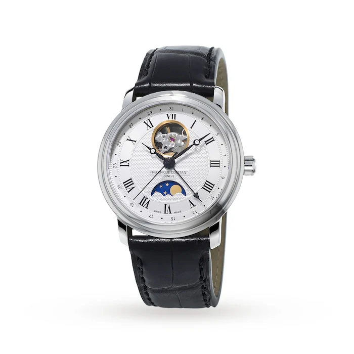 Frederique Constant Automatic 40mm Men’s Watch with White Material Dial, Stainless Steel Case, 50m Water Resistant / FC-335MC4P6