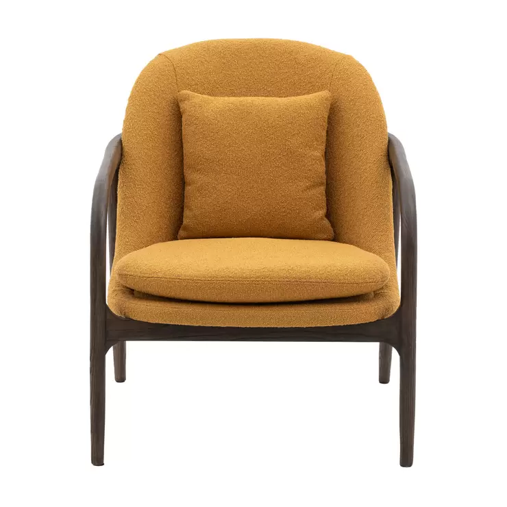Gallery Allegra Ochre Fabric Armchair - Image 4