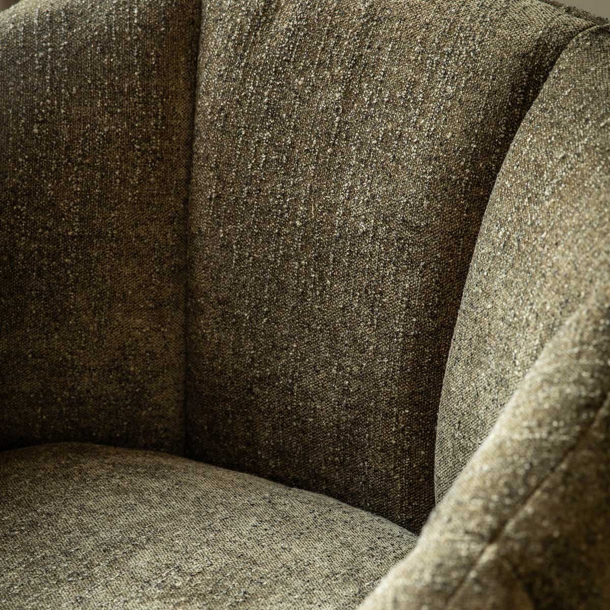 Gallery Atella Moss Green Bouclé Tub Chair - Image 4