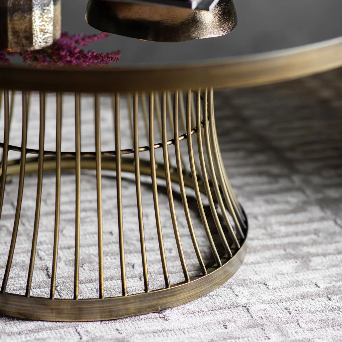 Gallery Chester Glass Top Coffee Table, Bronze - Image 3