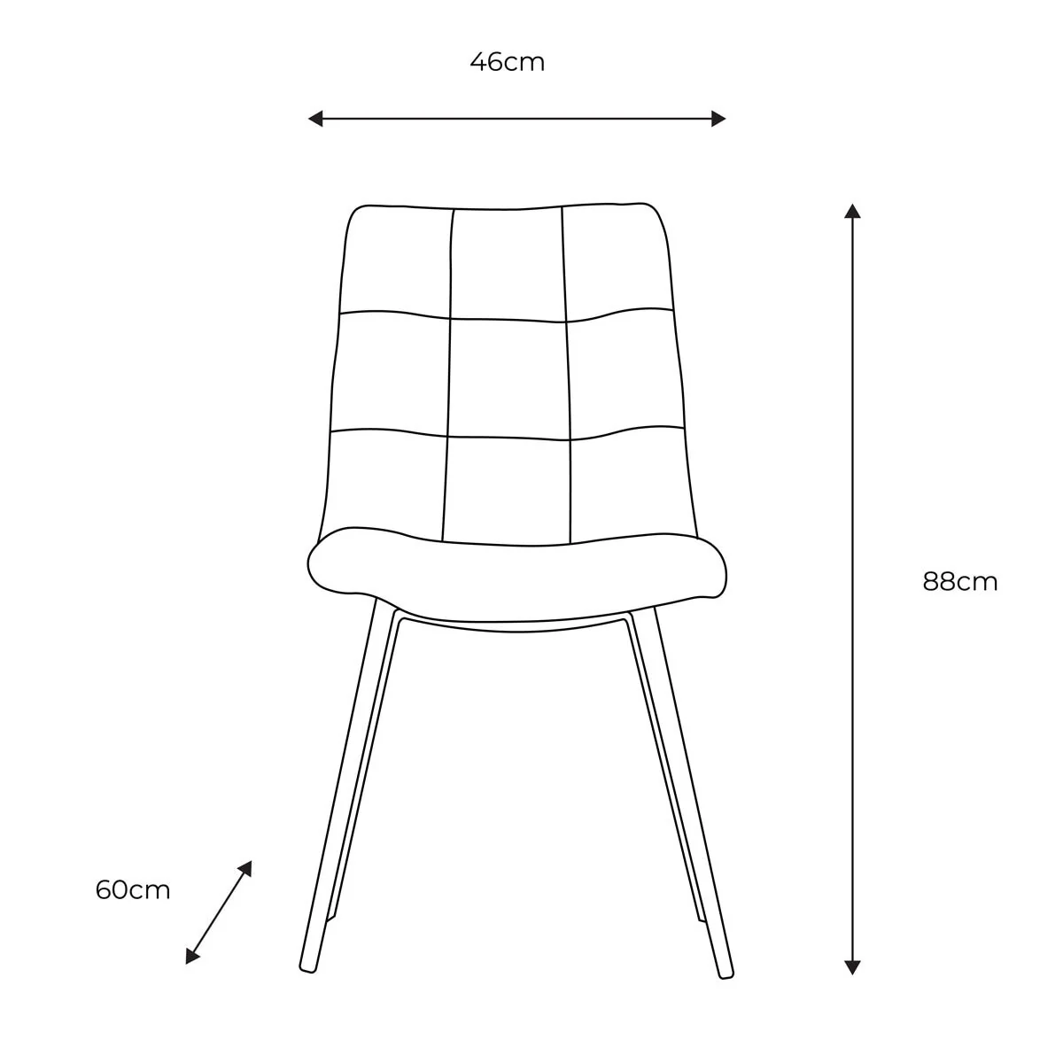 Gallery Darwin Brown Faux Leather Dining Chair, 2 Pack - Image 2