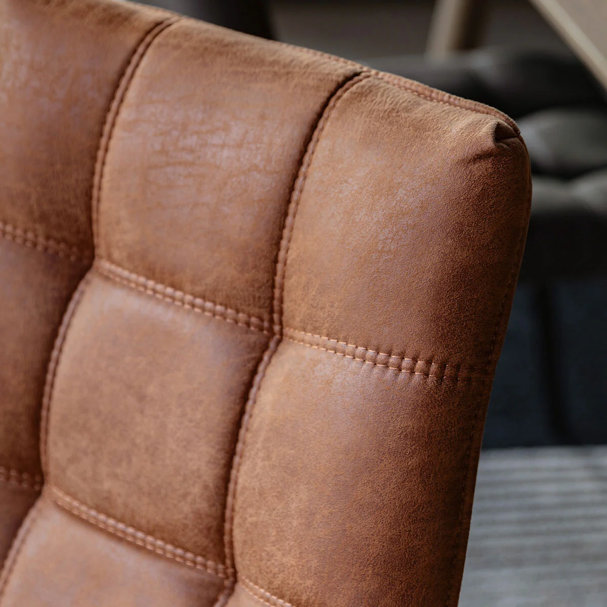 Gallery Darwin Brown Faux Leather Dining Chair, 2 Pack - Image 4