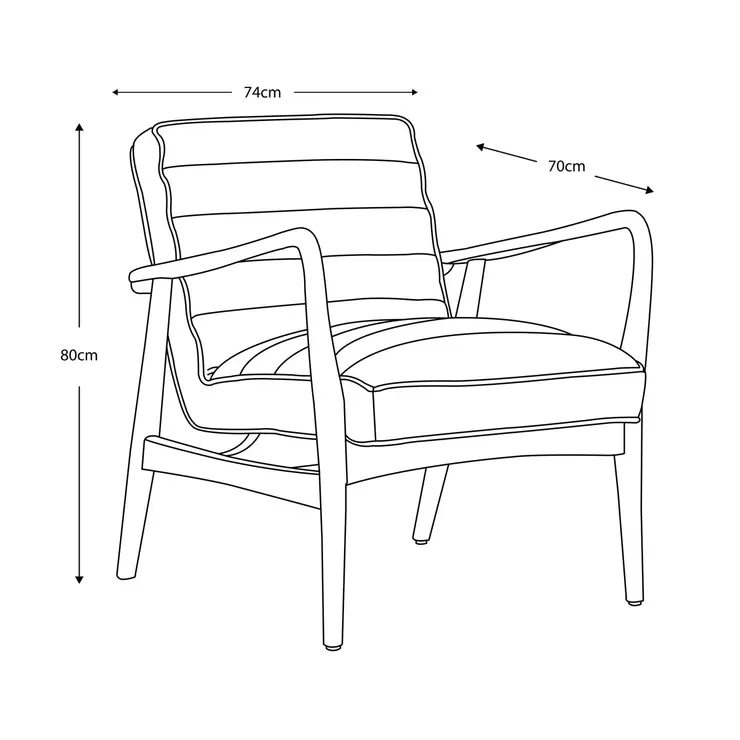 Gallery Datsun Brown Leather Armchair - Image 5