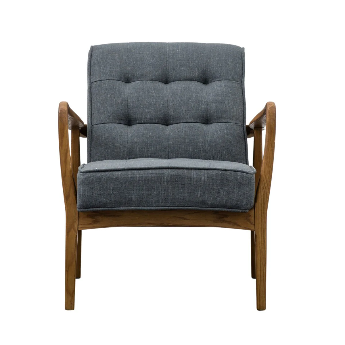 Gallery Humber Dark Grey Linen Armchair - Image 6
