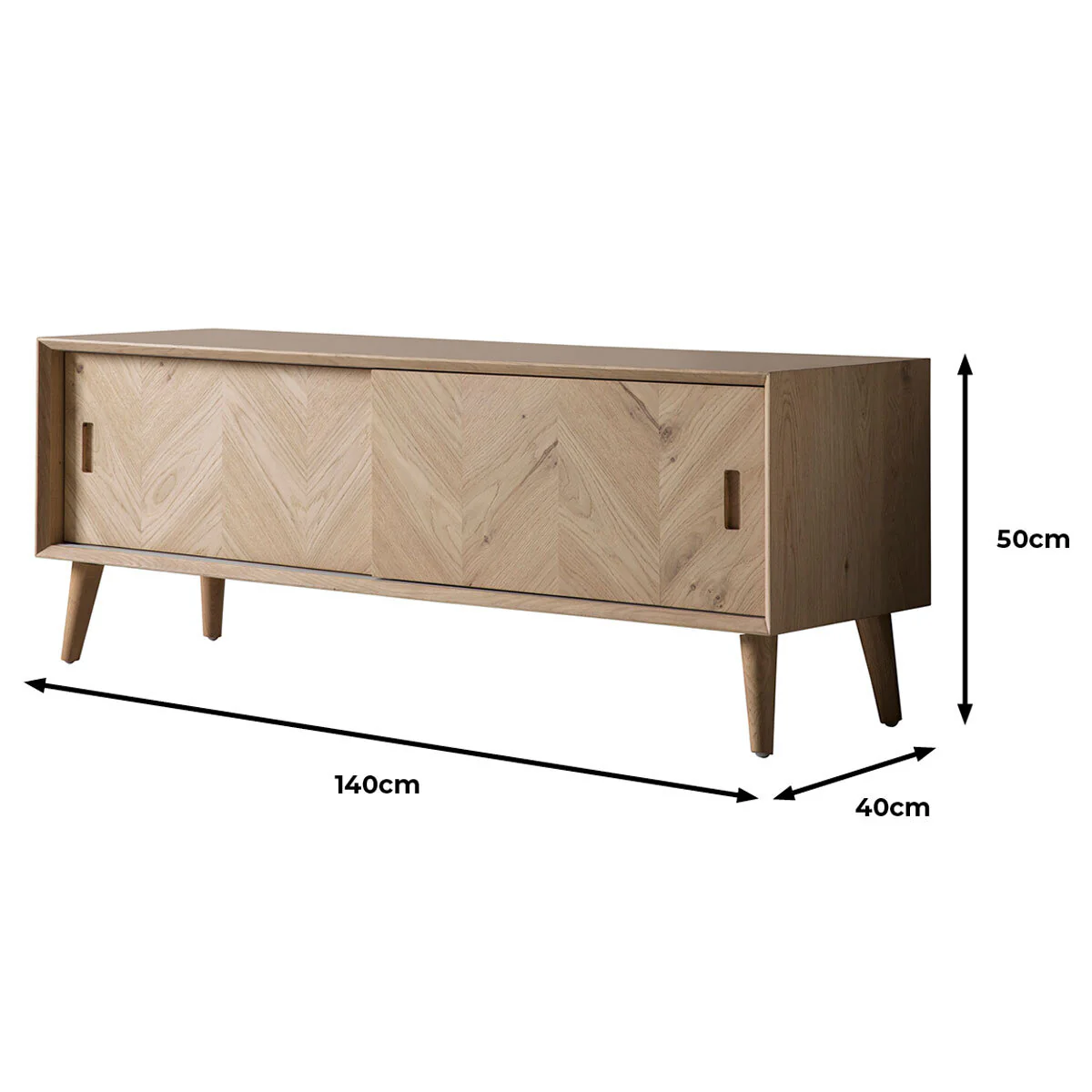 Gallery Milano Oak Entertainment Unit for TV's up to 55" - Image 2