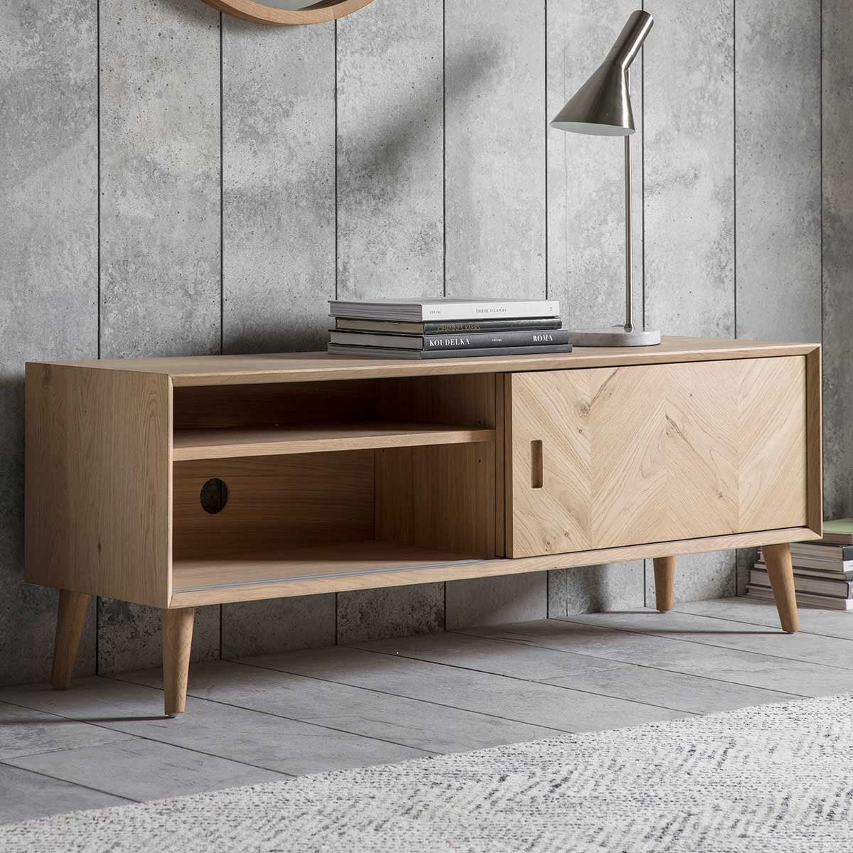 Gallery Milano Oak Entertainment Unit for TV's up to 55" - Image 3