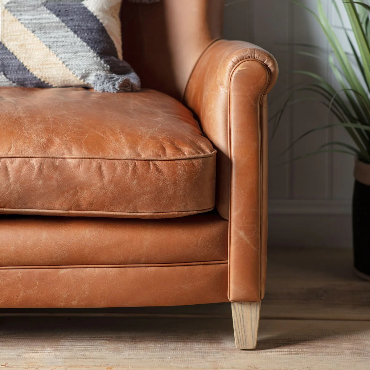 Gallery Mr. Paddington Vintage Brown Leather 2 Seater Sofa - Image 4