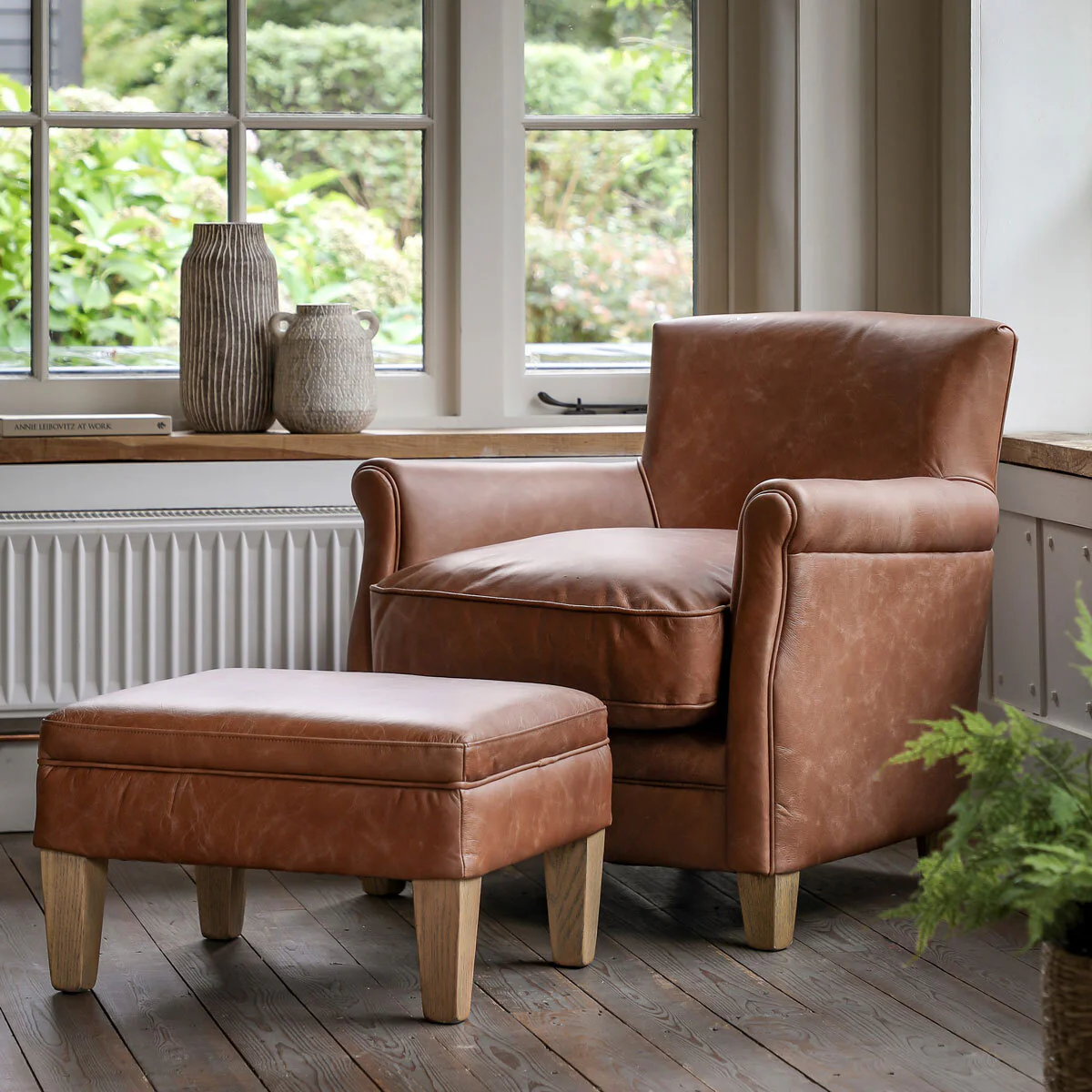 Gallery Mr. Paddington Vintage Brown Leather Armchair - Image 5