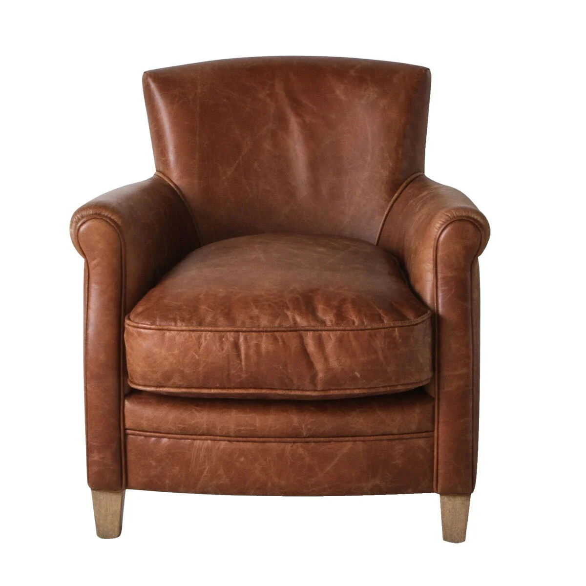 Gallery Mr. Paddington Vintage Brown Leather Armchair - Image 7