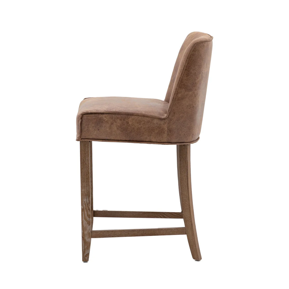 Gallery Tarnby Brown Leather Bar Stool, 2 Pack - Image 5
