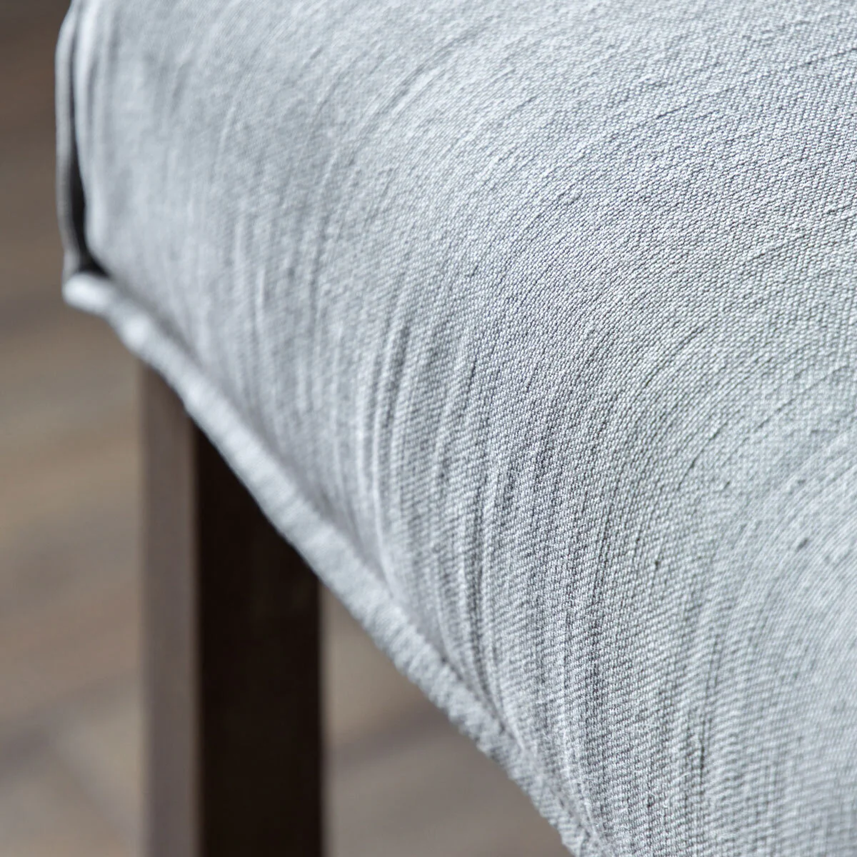 Gallery Tarnby Grey Linen Bar Stool, 2 Pack - Image 3