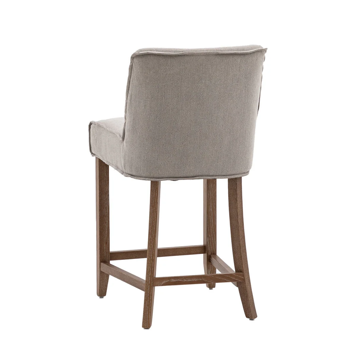 Gallery Tarnby Grey Linen Bar Stool, 2 Pack - Image 7