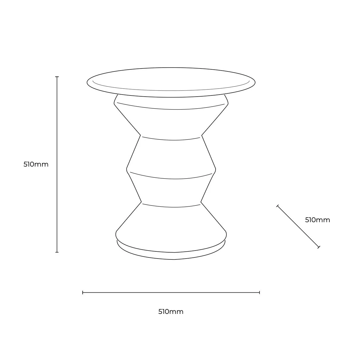 Gallery Turin Orange Side Table - Image 2