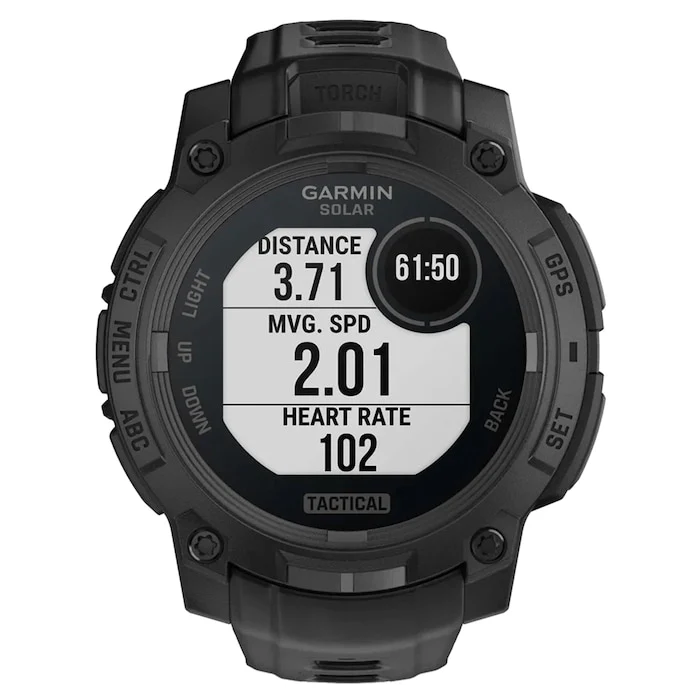 Garmin 45mm Men’s Watch with Black Material Dial, 100m Water Resistant / 010-02934-50