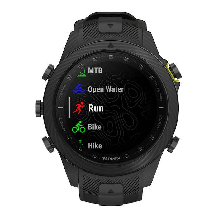 Garmin 46mm Men’s Watch with Digital Screen Material Dial, Gold Case, 100m Water Resistant / 010-02722-11