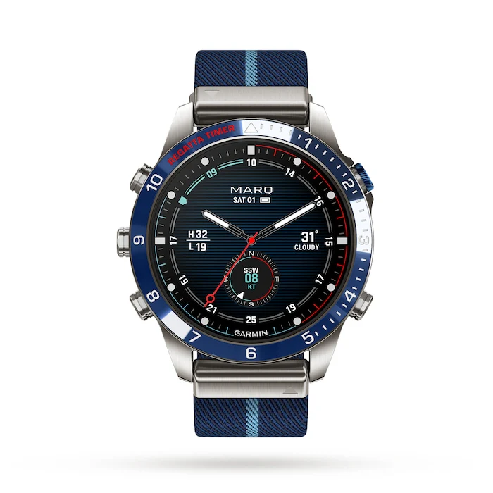 Garmin 46mm Men’s Watch with Digital Screen Material Dial, Titanium Case, 100m Water Resistant / 010-02648-11
