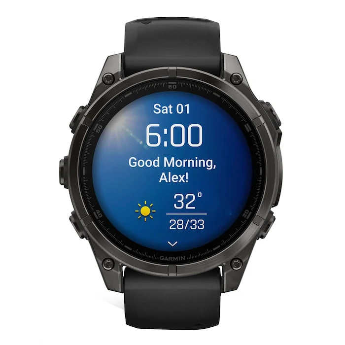 Garmin 47mm Men’s Watch with Digital Screen Material Dial, Stainless Steel Case, 100m Water Resistant / 010-02904-21